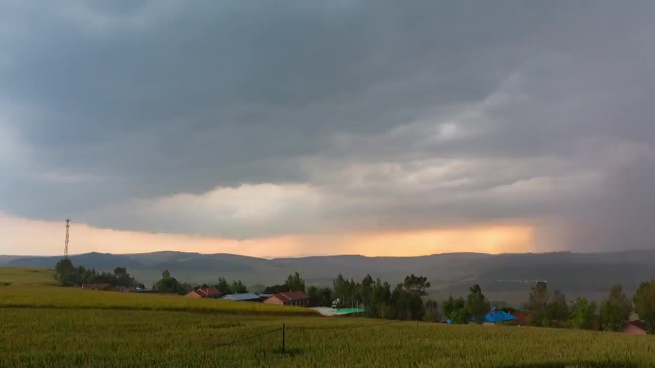 牡丹江狂風暴雨视频素材