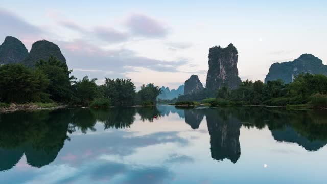 阳朔山水骆驼过江视频素材