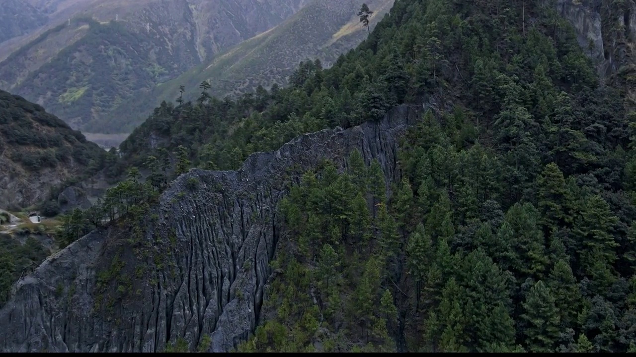 川西的原始森林湖泊视频素材