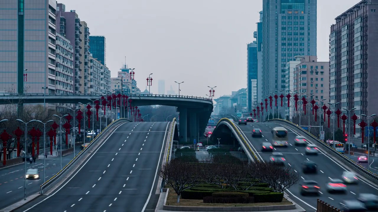 北京木樨地桥车流视频素材