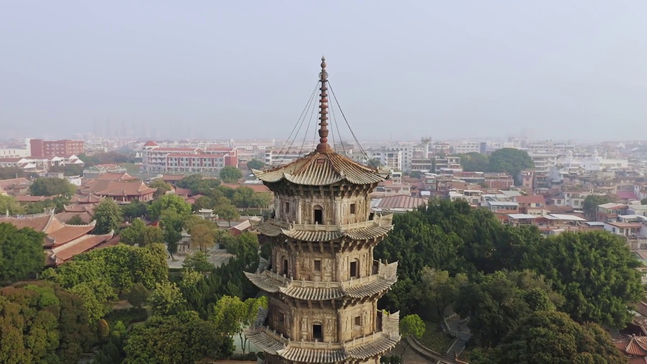 泉州开元寺双塔视频素材画面2