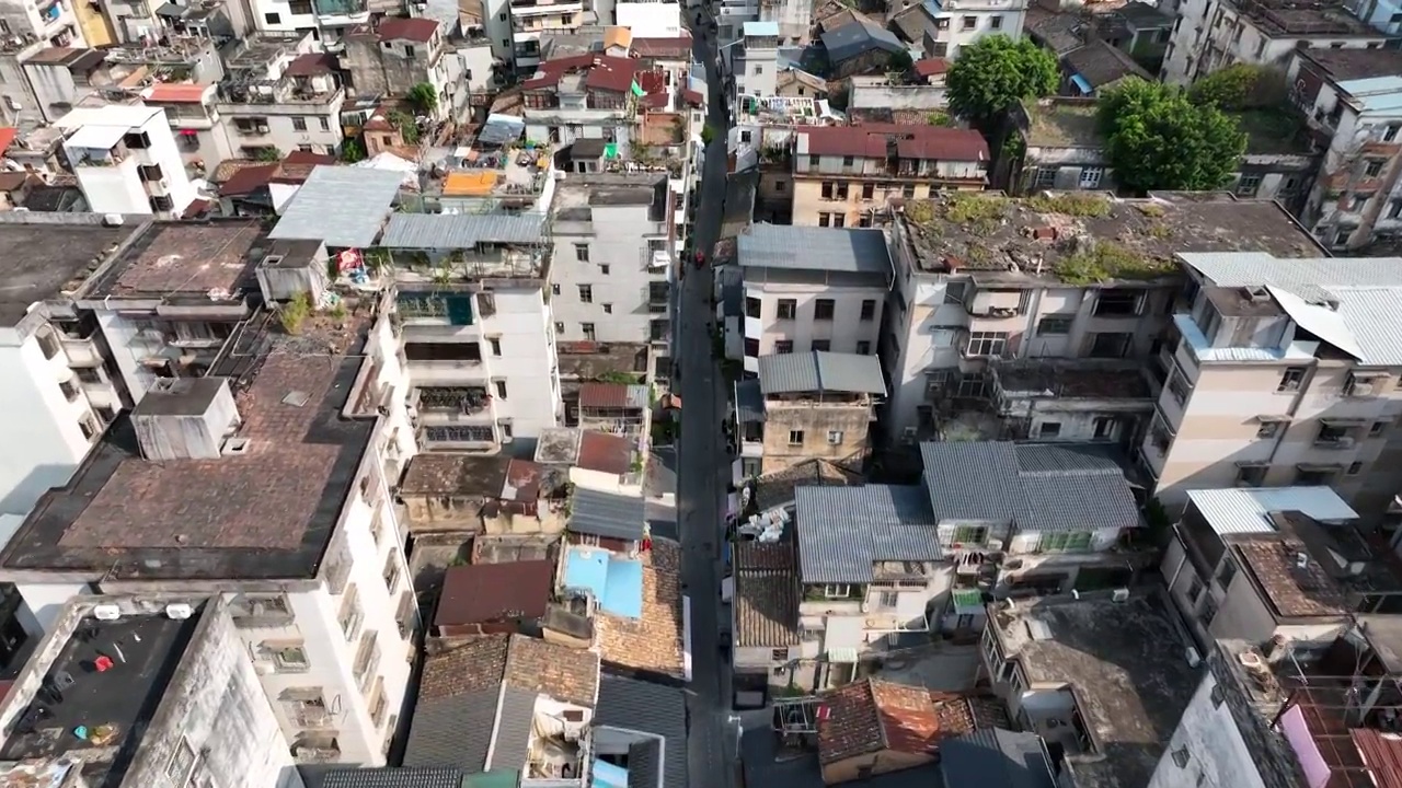 广东省惠州市惠城区金带街航拍视频素材