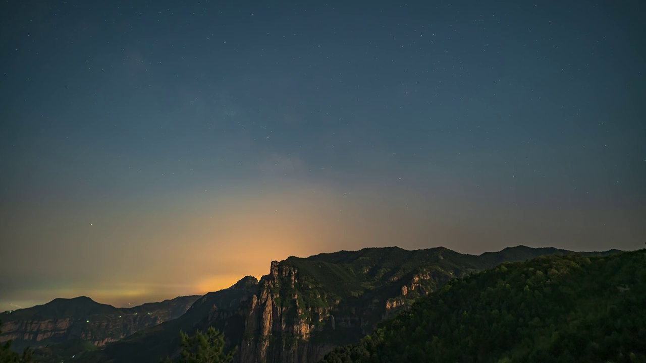 安阳南太行星空延时摄影视频素材