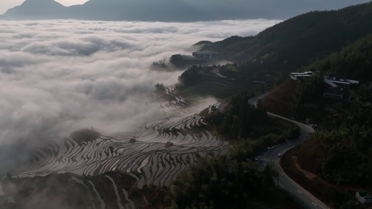 浙江丽水 云和梯田视频素材