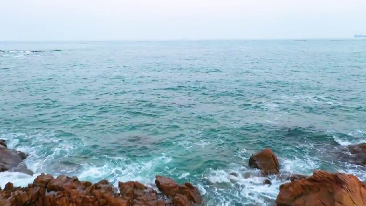 海面，海水，礁石视频素材