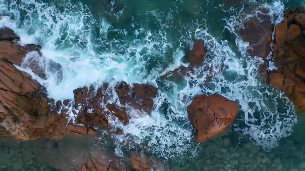 海面，海水，礁石视频素材