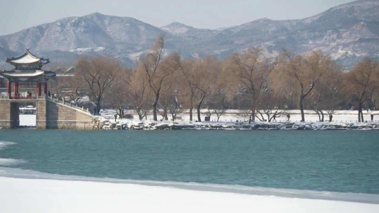 雪后颐和园视频素材