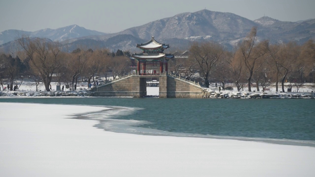 雪后颐和园视频素材