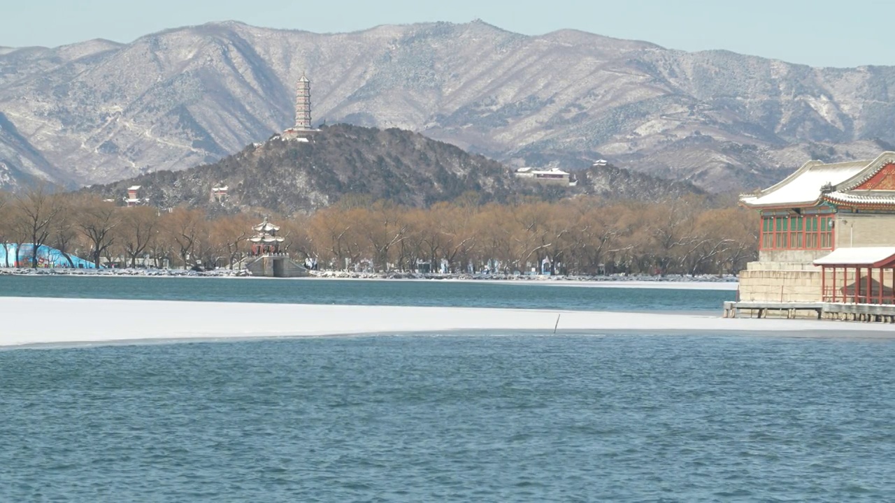 雪后颐和园视频素材