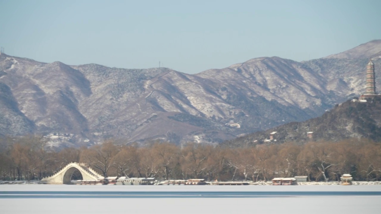 雪后颐和园视频素材