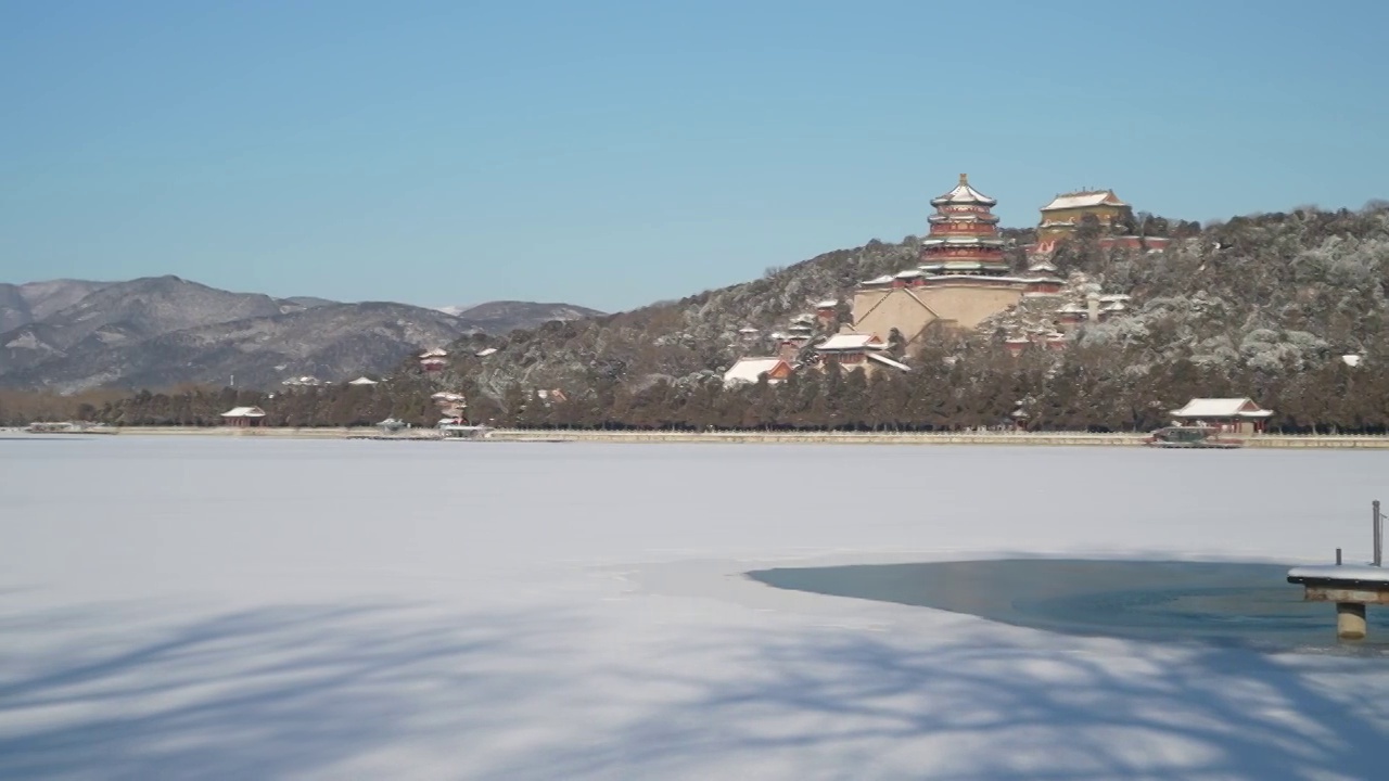 雪后颐和园视频素材