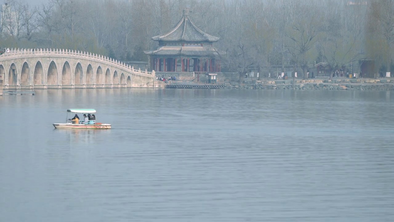 春天北京颐和园春花春景视频素材