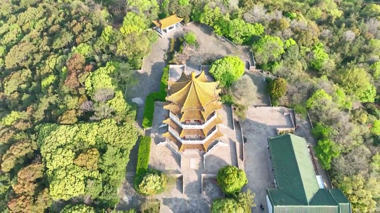 太湖鼋头渚风景区 鹿顶山俯瞰视频素材