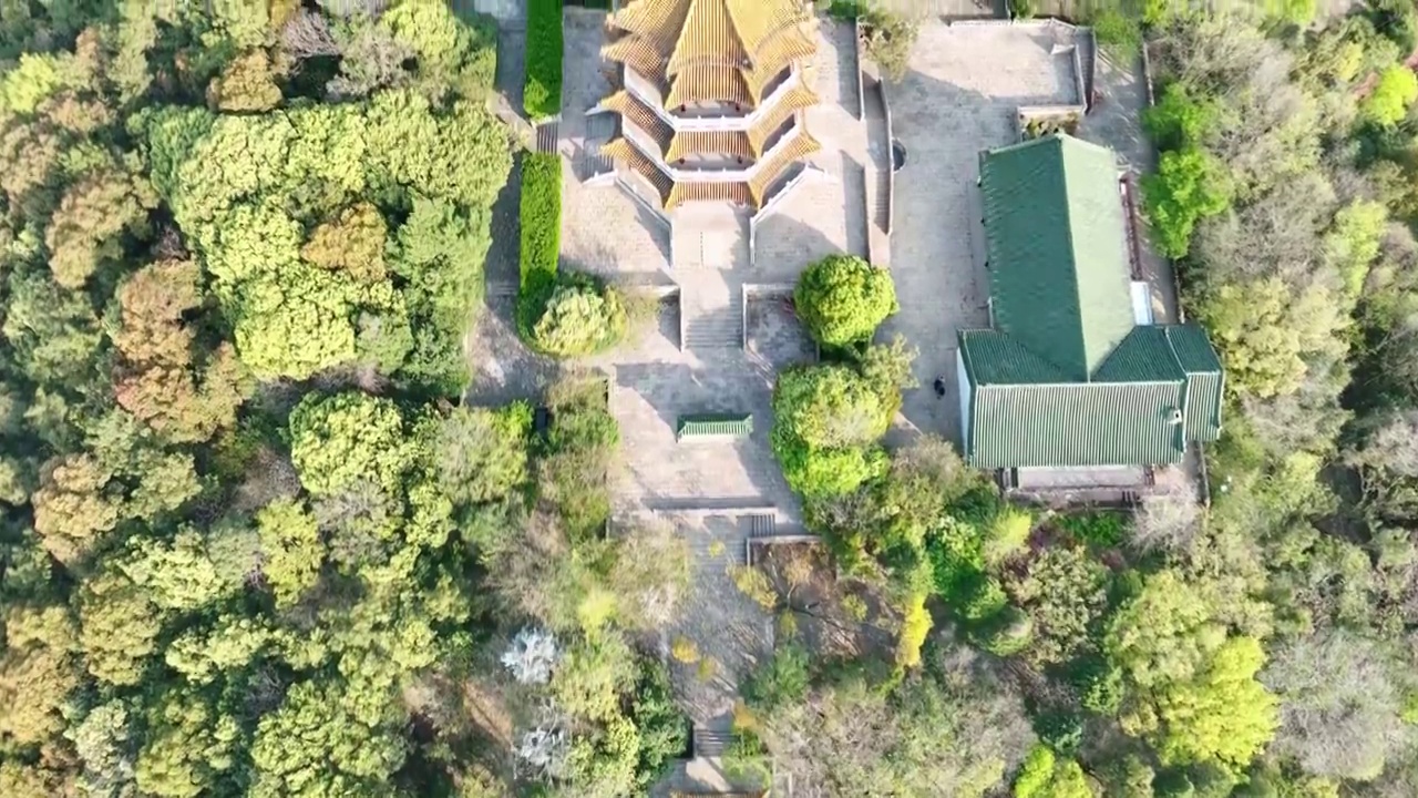 太湖鼋头渚风景区 鹿顶山俯瞰视频素材