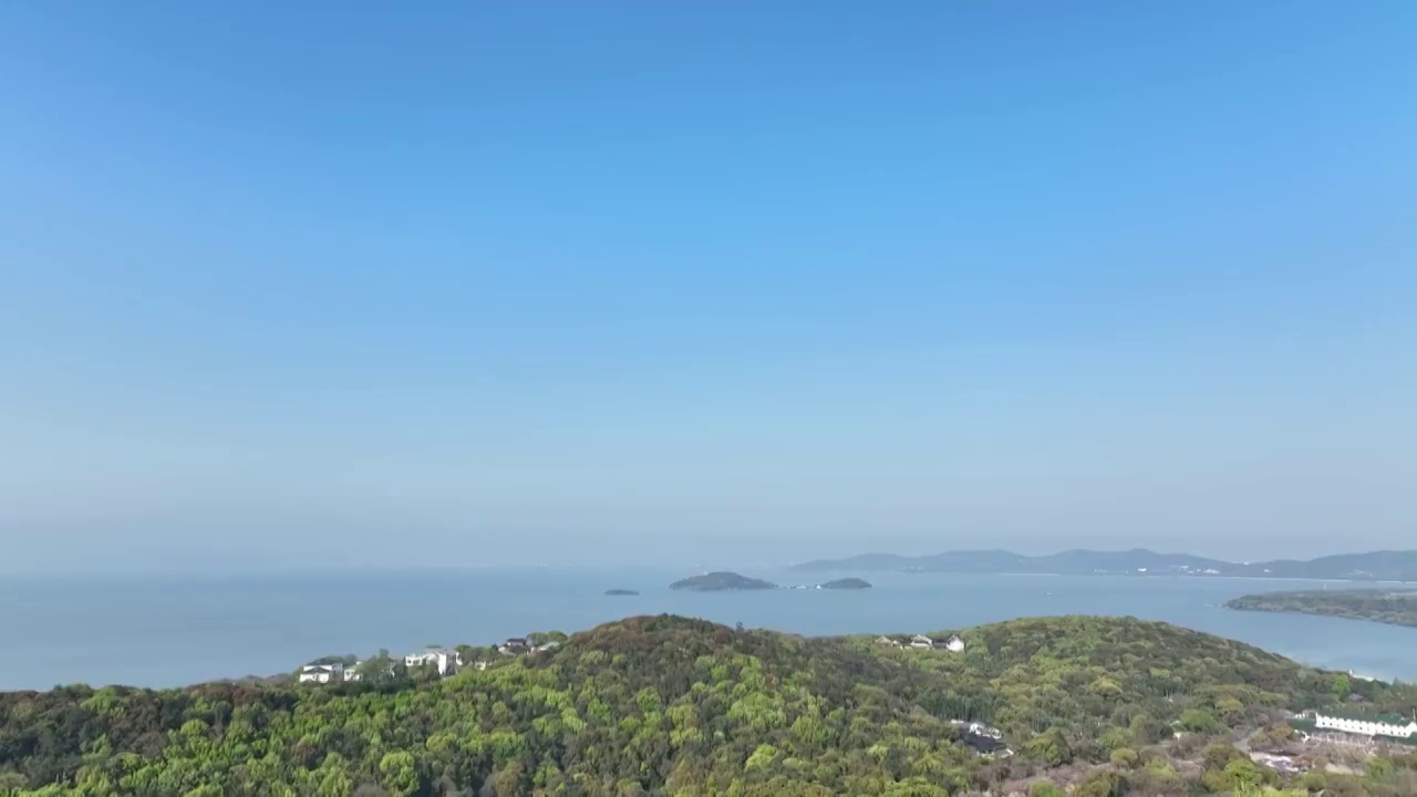 太湖鼋头渚风景区 鹿顶山俯瞰视频素材