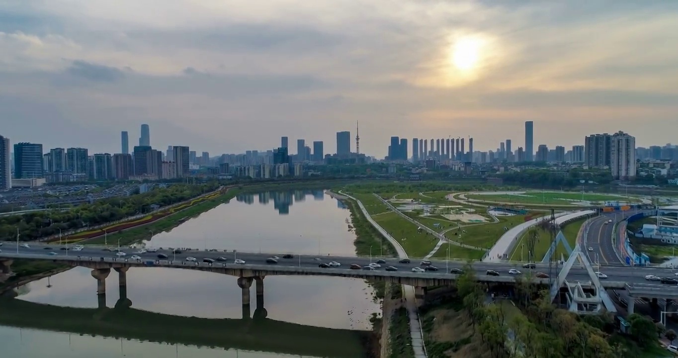 长沙市马栏山文创园景点航拍2视频素材