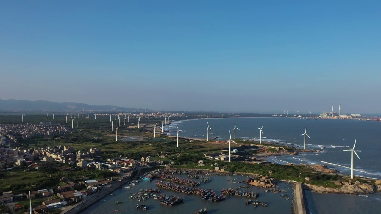 航拍广东揭阳惠来靖海镇客鸟尾风景区视频素材