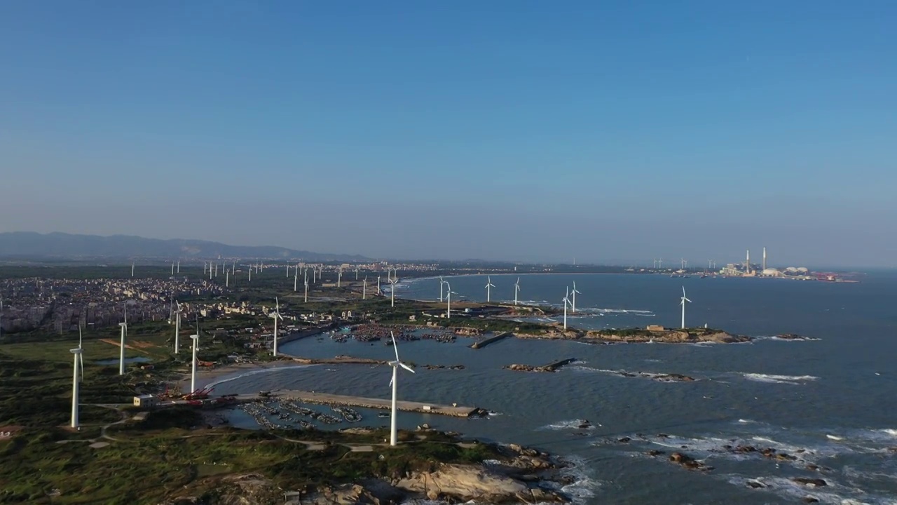 航拍广东揭阳惠来靖海镇客鸟尾风景区视频素材