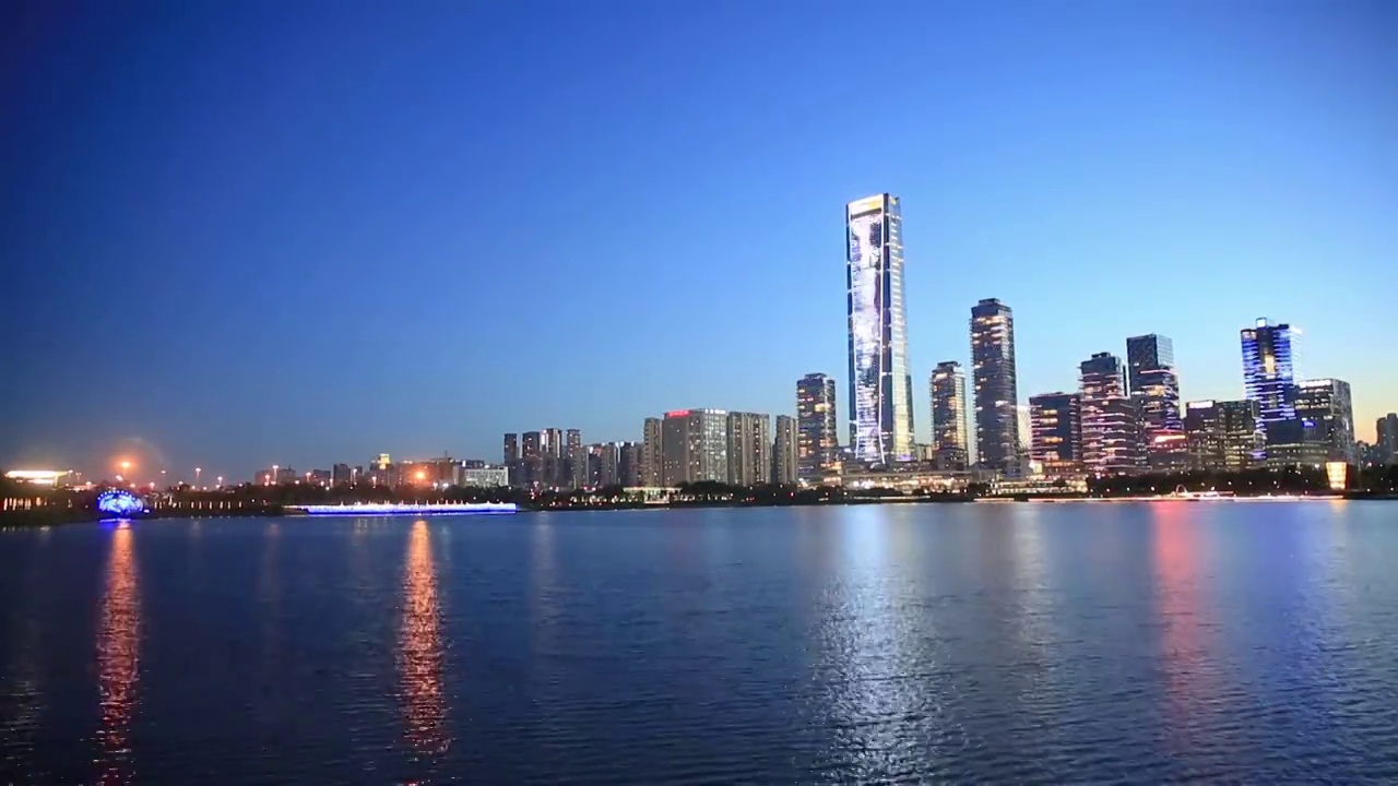 广东省深圳市后海片区夜景视频素材