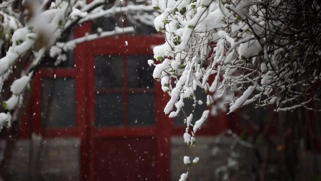 胡同雪景视频素材