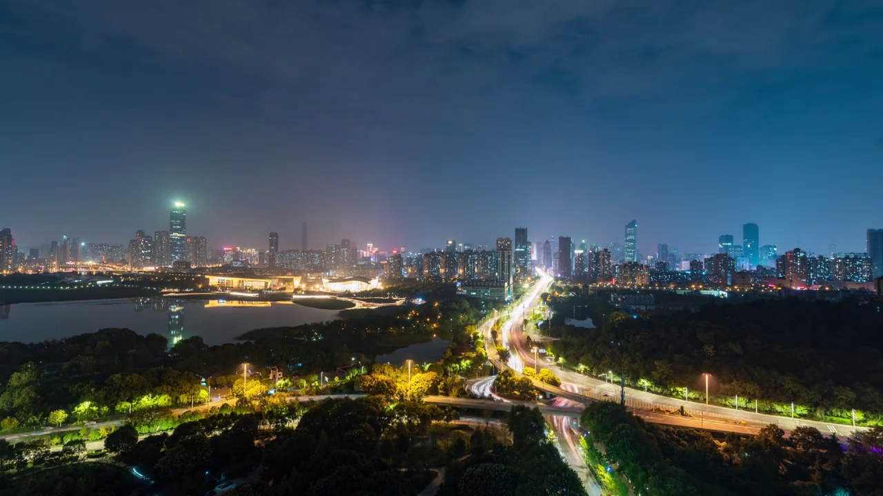 湖北武汉汉阳琴台立交夜景6K视频素材