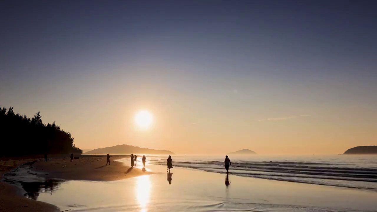 中国海南万宁兴隆最美海湾石梅湾定位延时视频素材