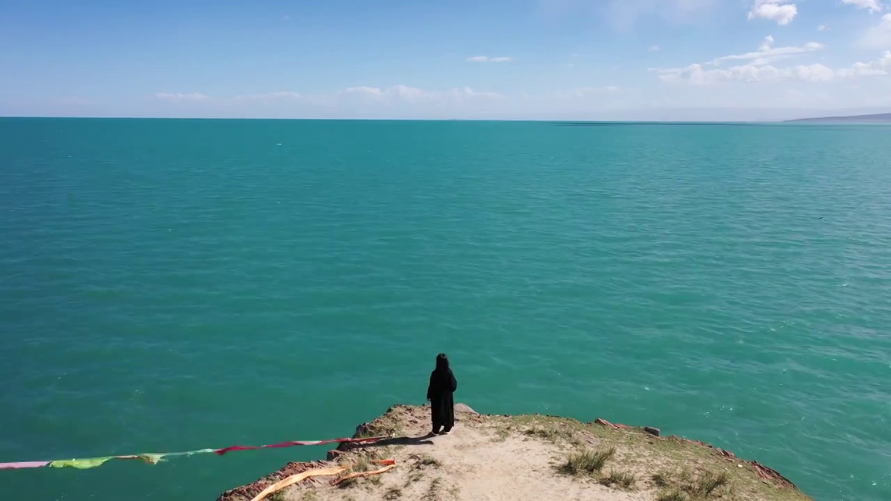 青海湖断崖视频素材