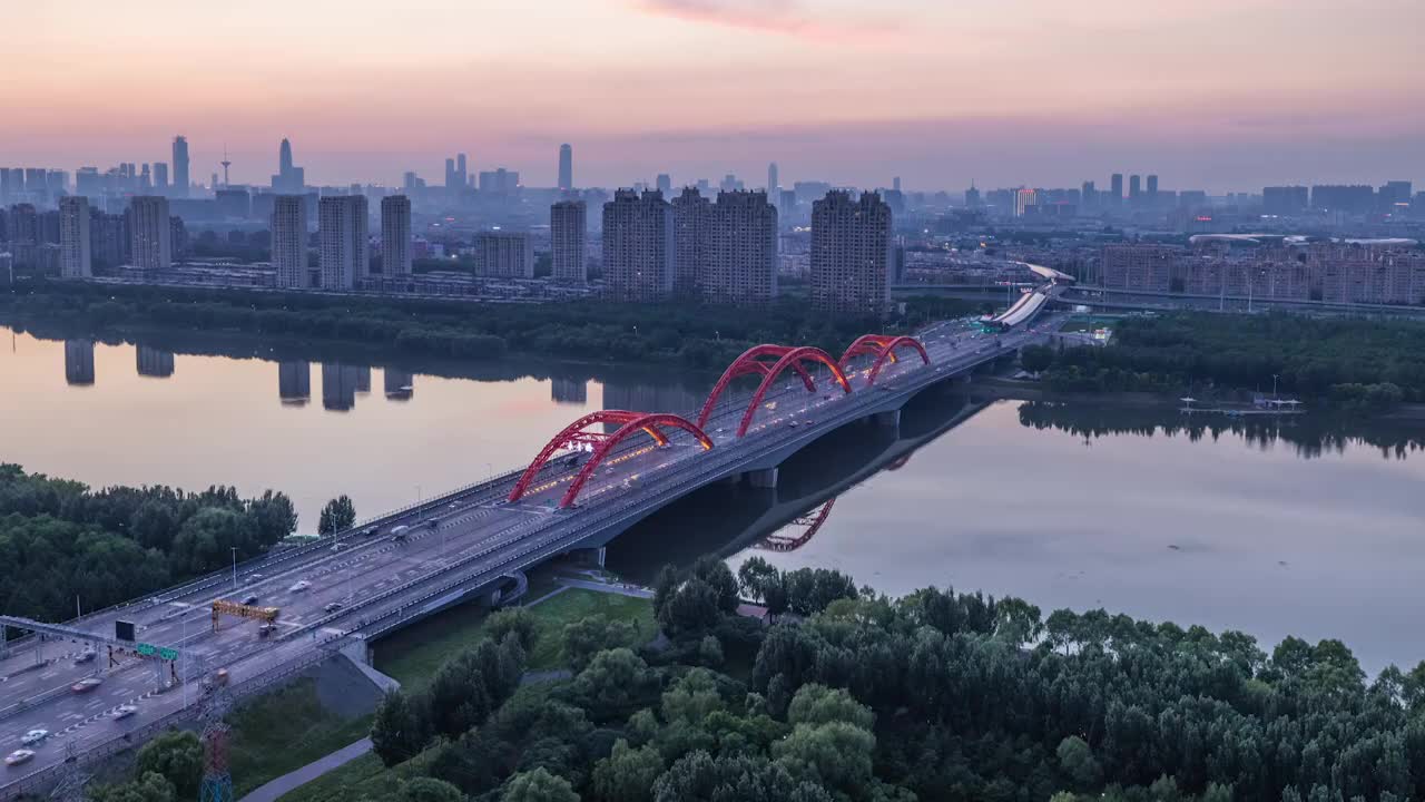 沈阳市沈河区长青桥延时视频素材