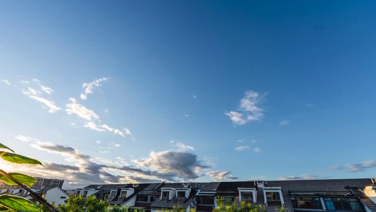 北京住宅小区夏季日转夜延时视频素材