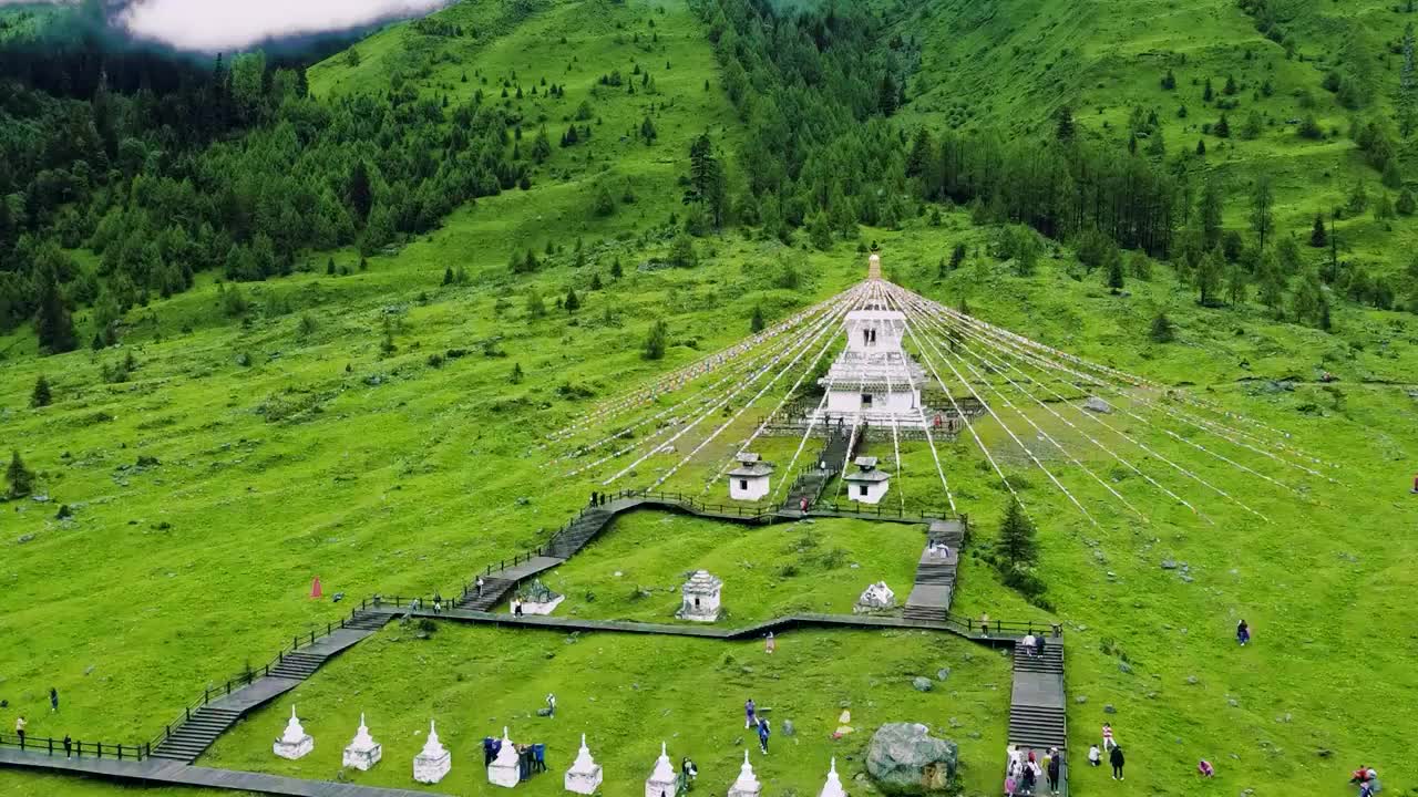 中国四川川西四姑娘山风景名胜区视频素材