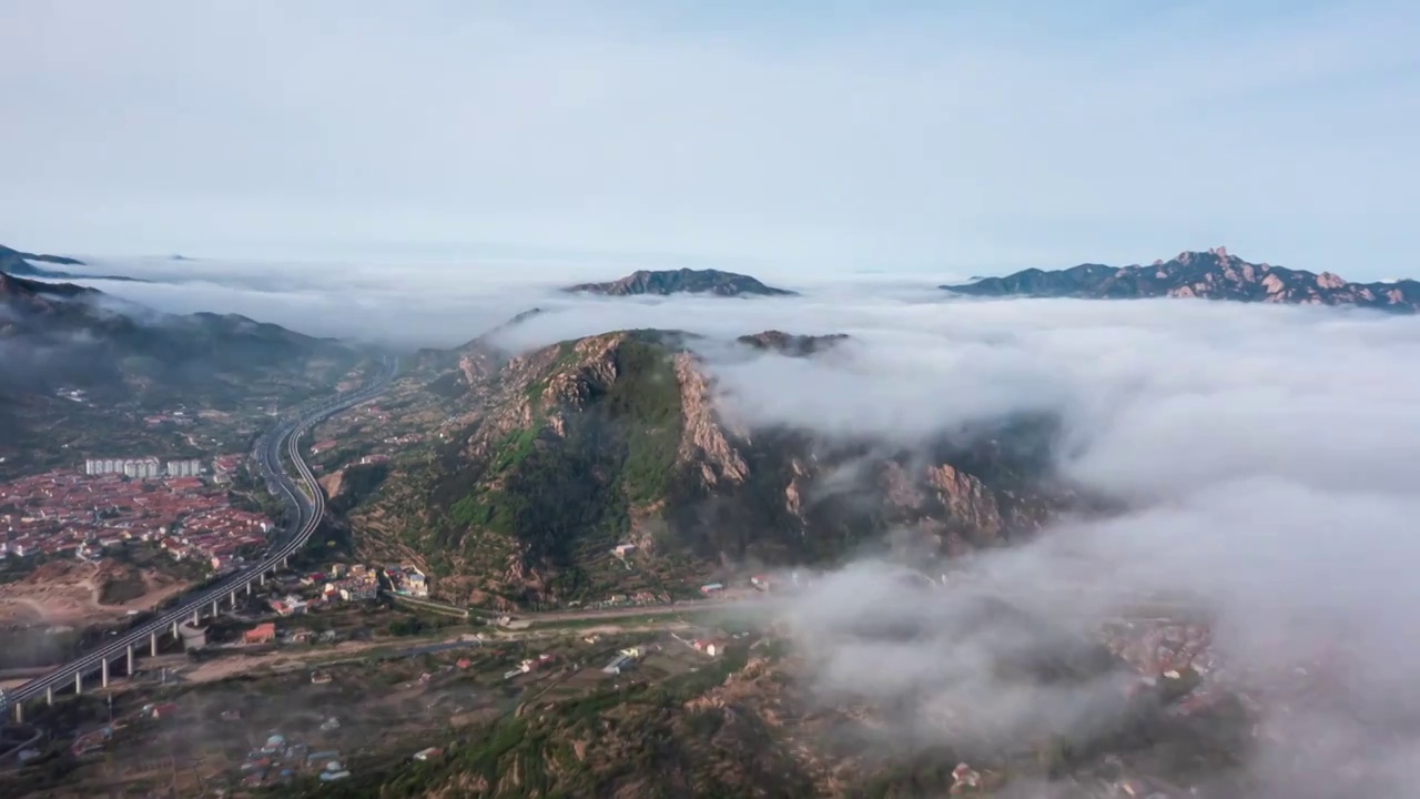 崂山云海视频素材