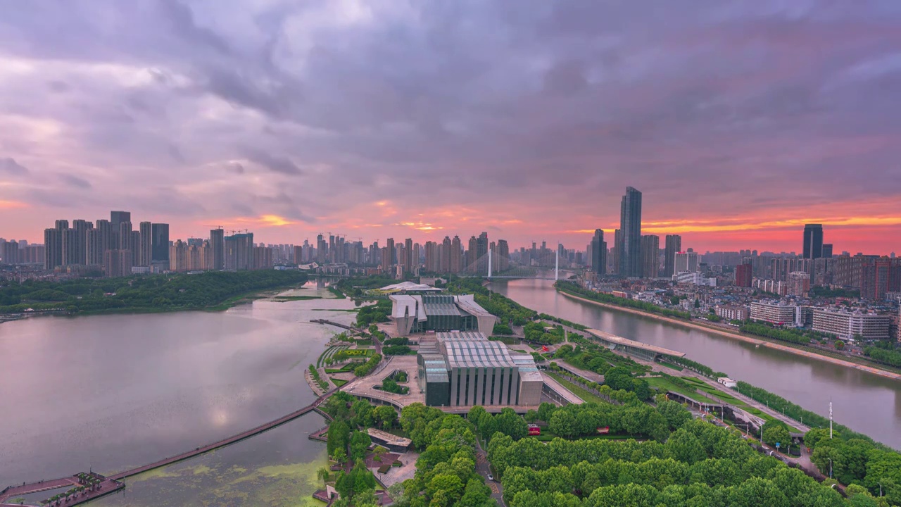 汉阳琴台大剧院视频素材