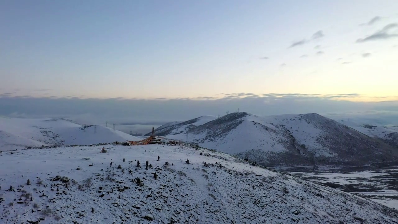 航拍四川雪山群4k视频视频素材