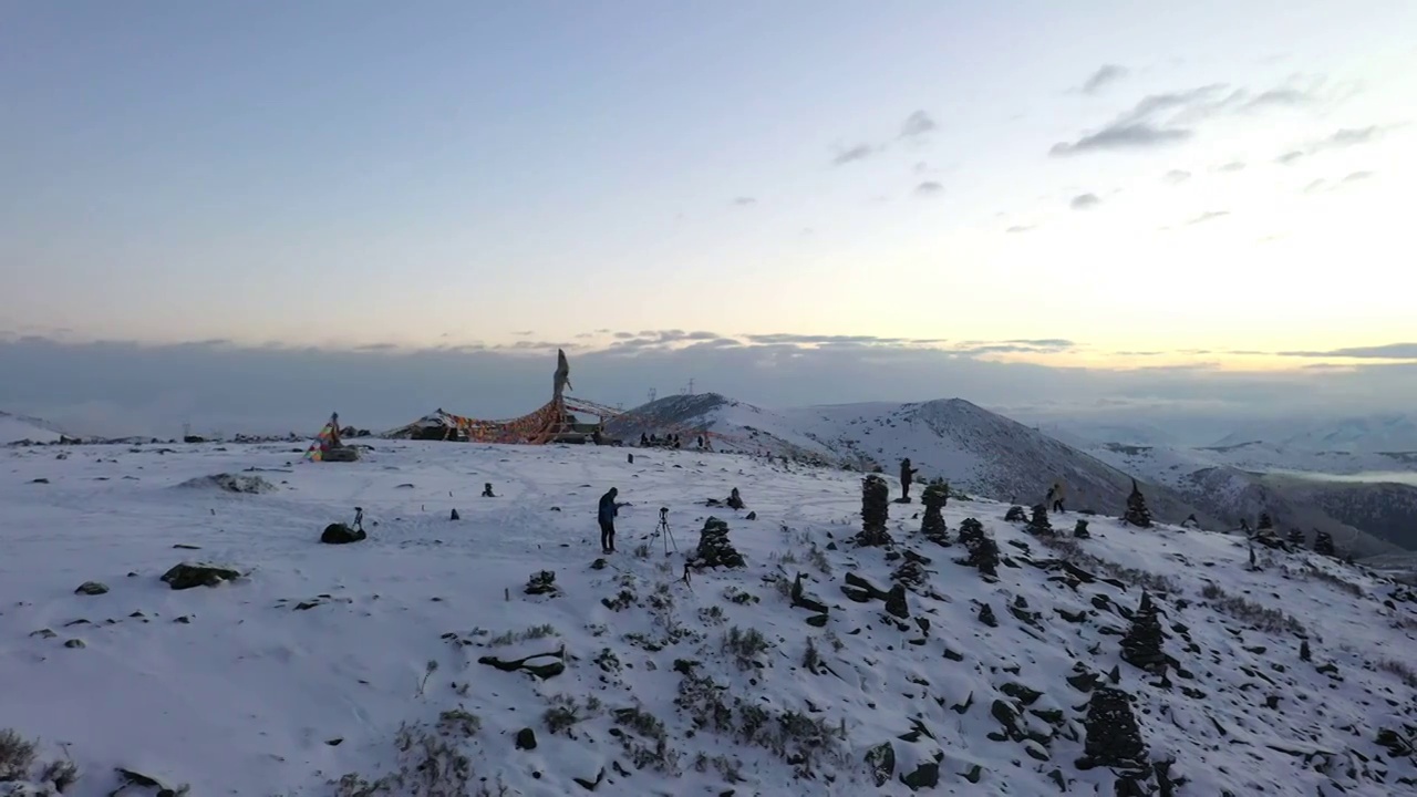 航拍四川雪山群4k视频视频素材