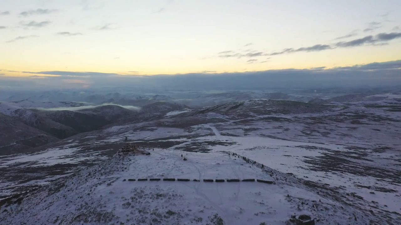 航拍四川雪山群4k视频视频素材