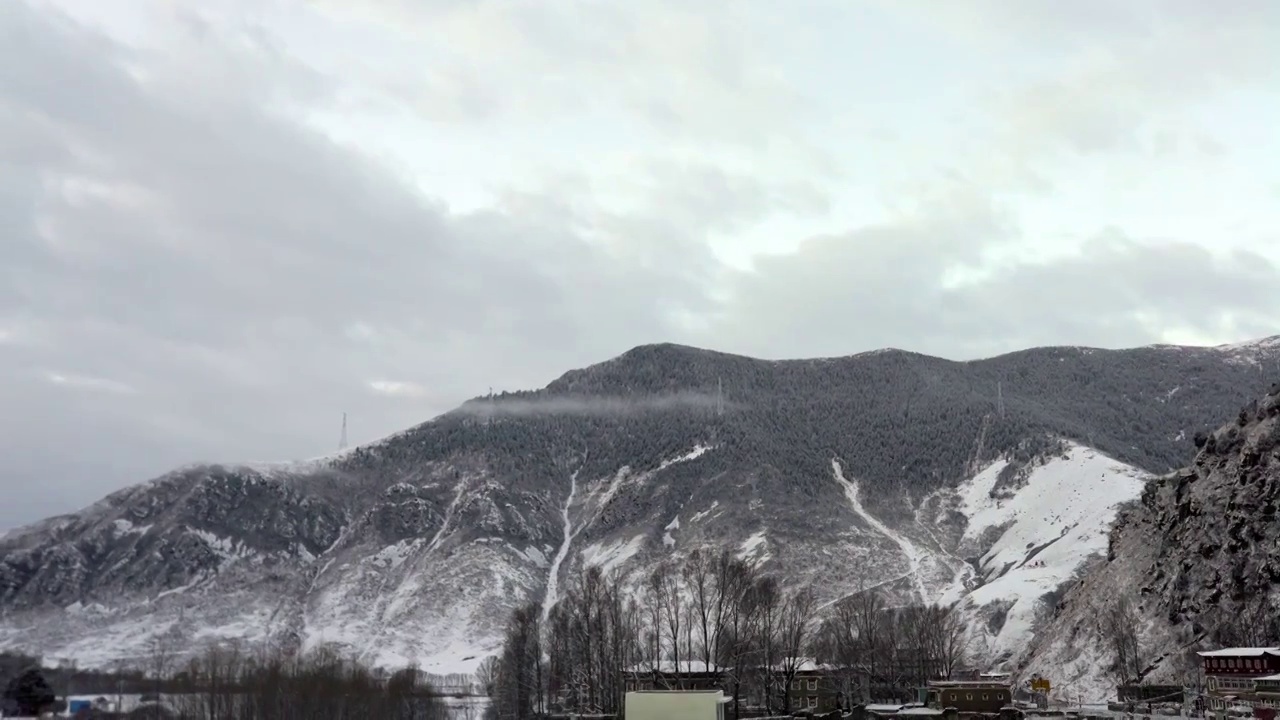 四川新都桥雪景4k视频视频素材