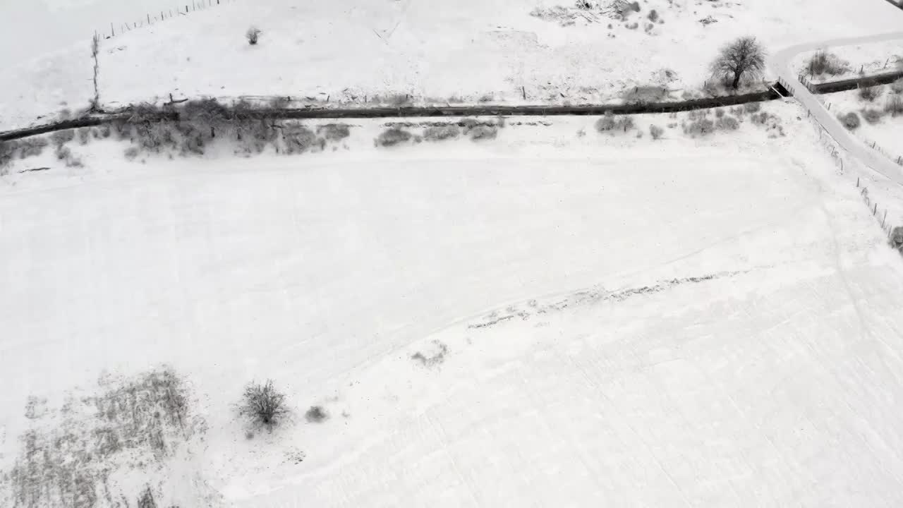 航拍四川新都桥雪景4k视频视频素材