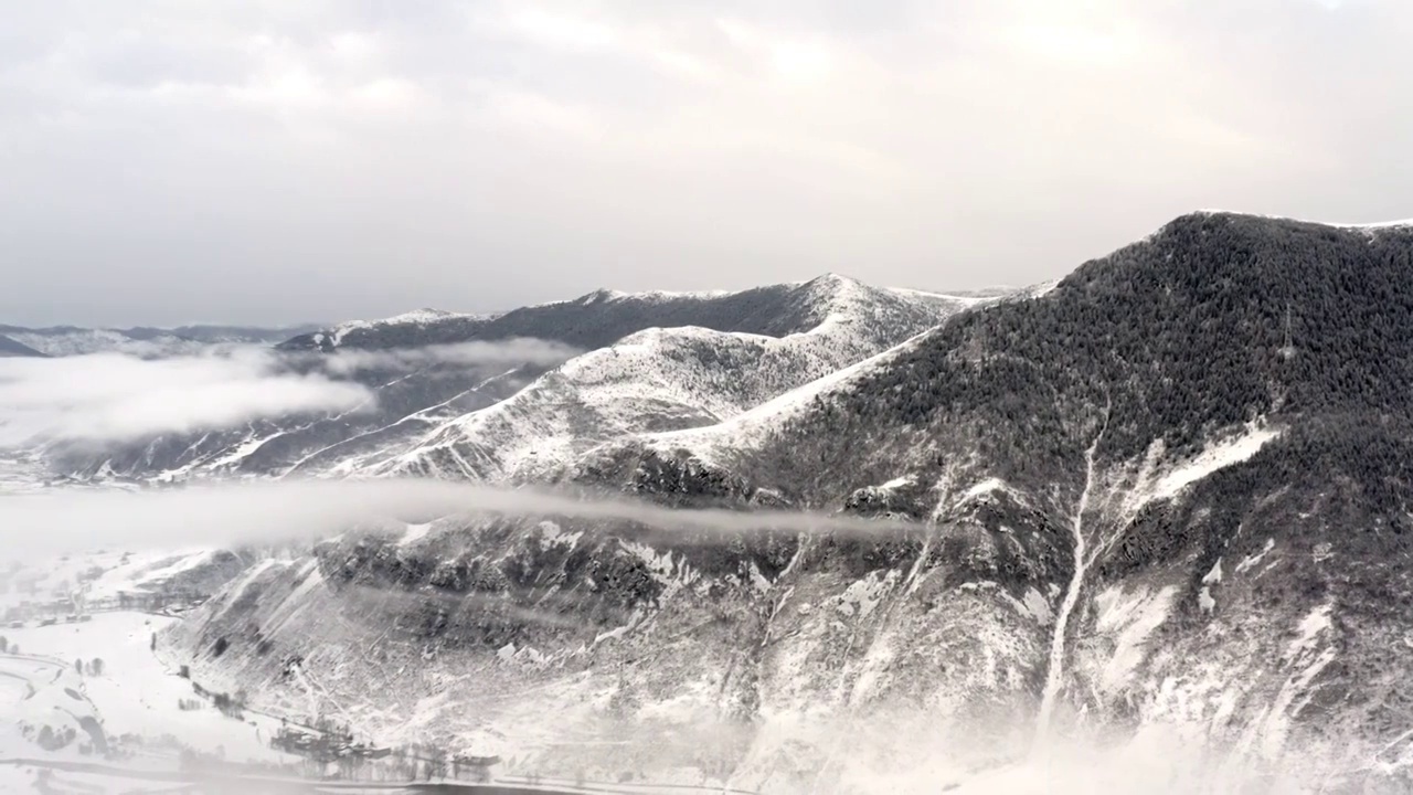 航拍四川新都桥雪景4k视频视频素材