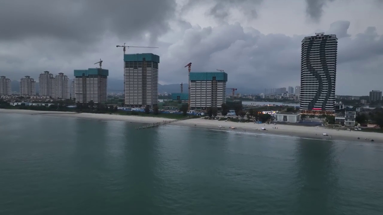 广东省惠州市惠东县平海镇万科双月湾度假区航拍