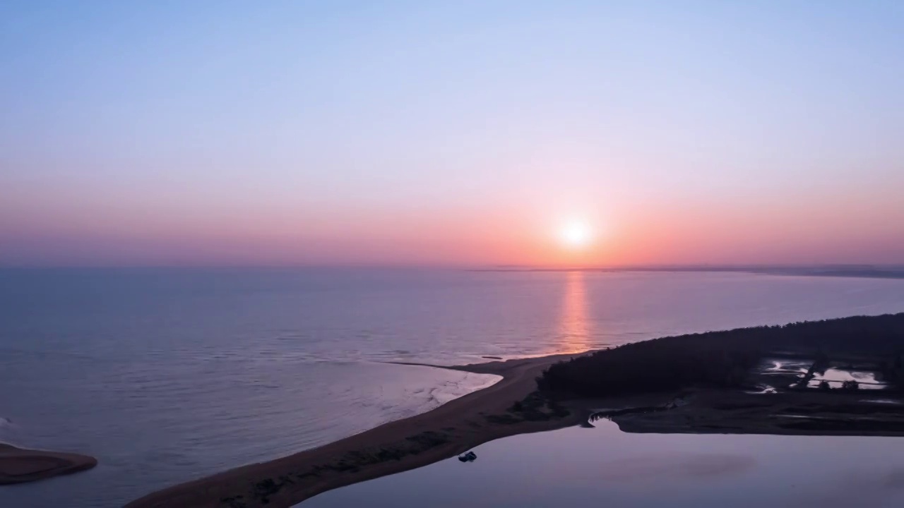 航拍海南琼州海峡移动延时视频素材