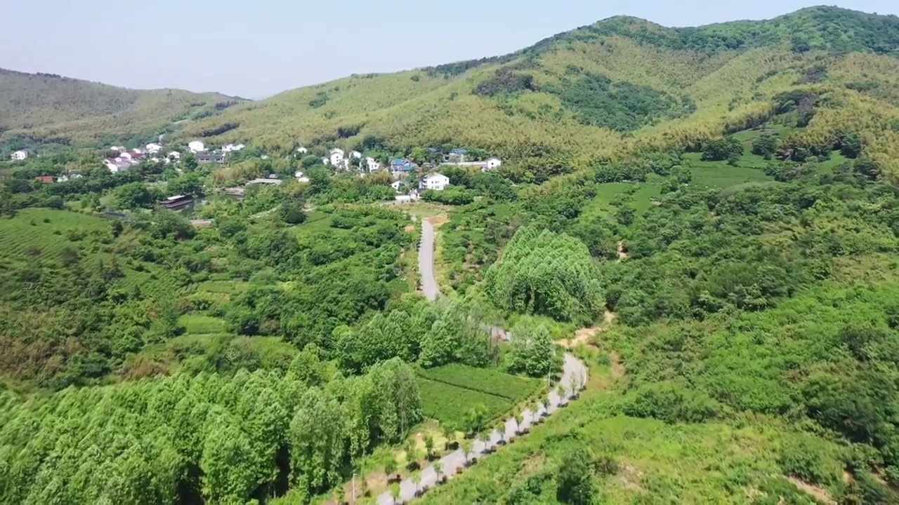 南京江宁区横溪街道石塘村的乡村田园风光视频素材