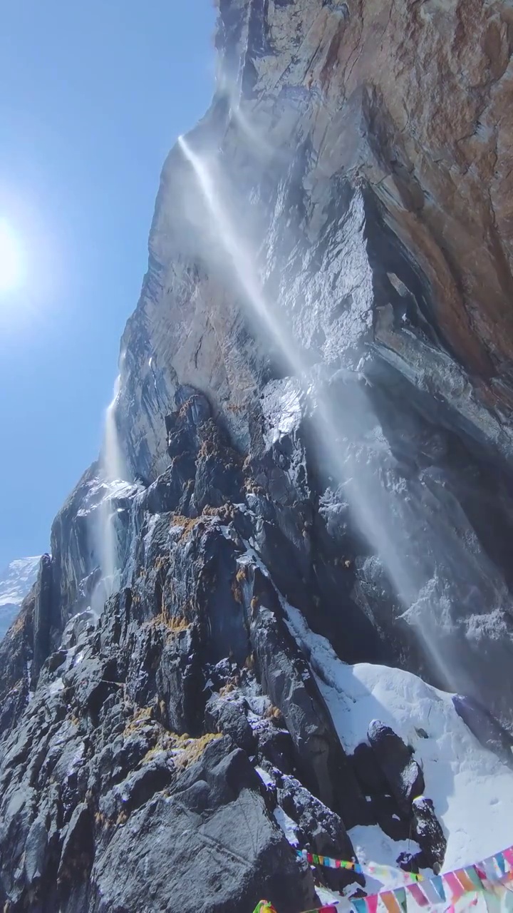 梅里雪山，神瀑视频素材