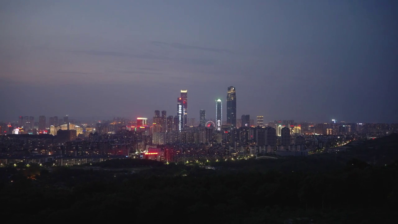 南宁市青秀区夜景视频素材