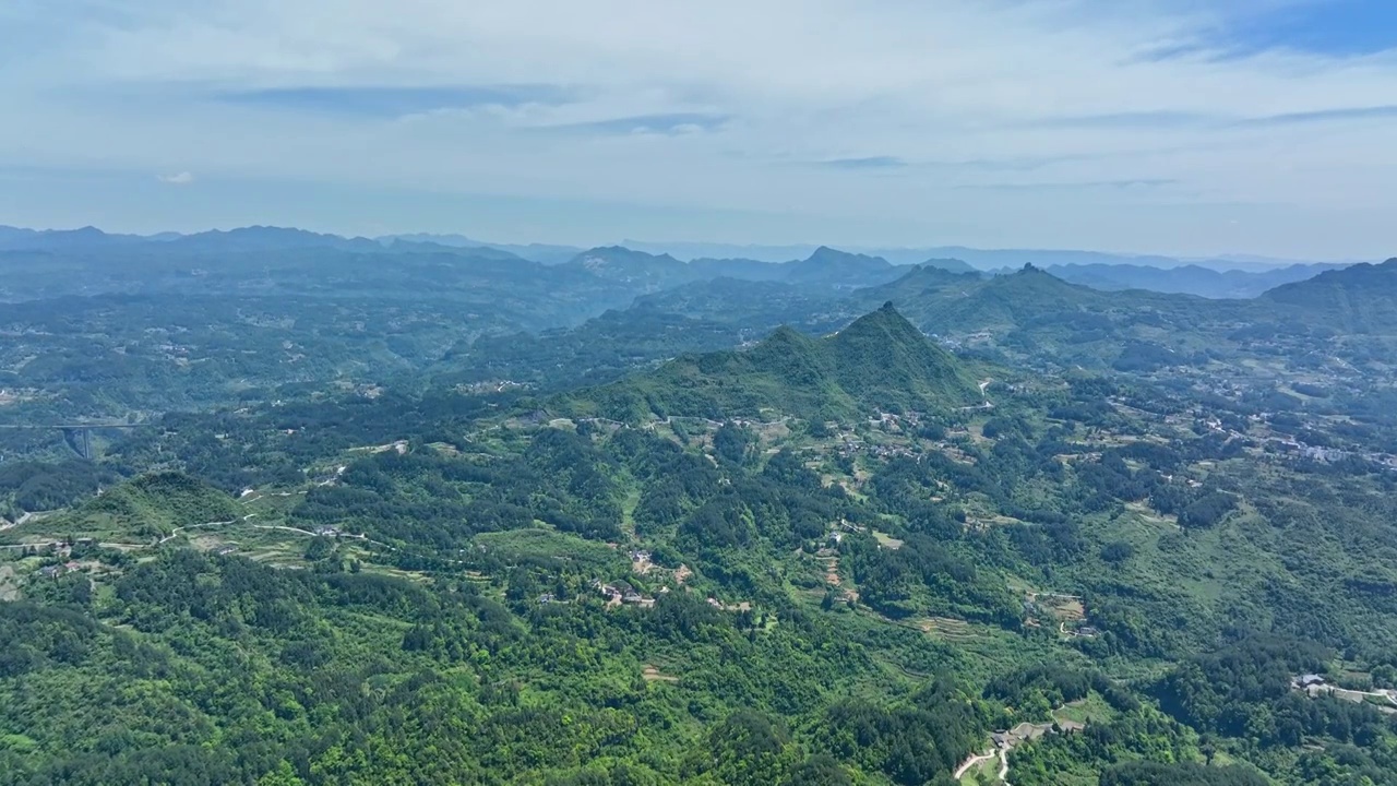 航拍重庆南川风光视频素材