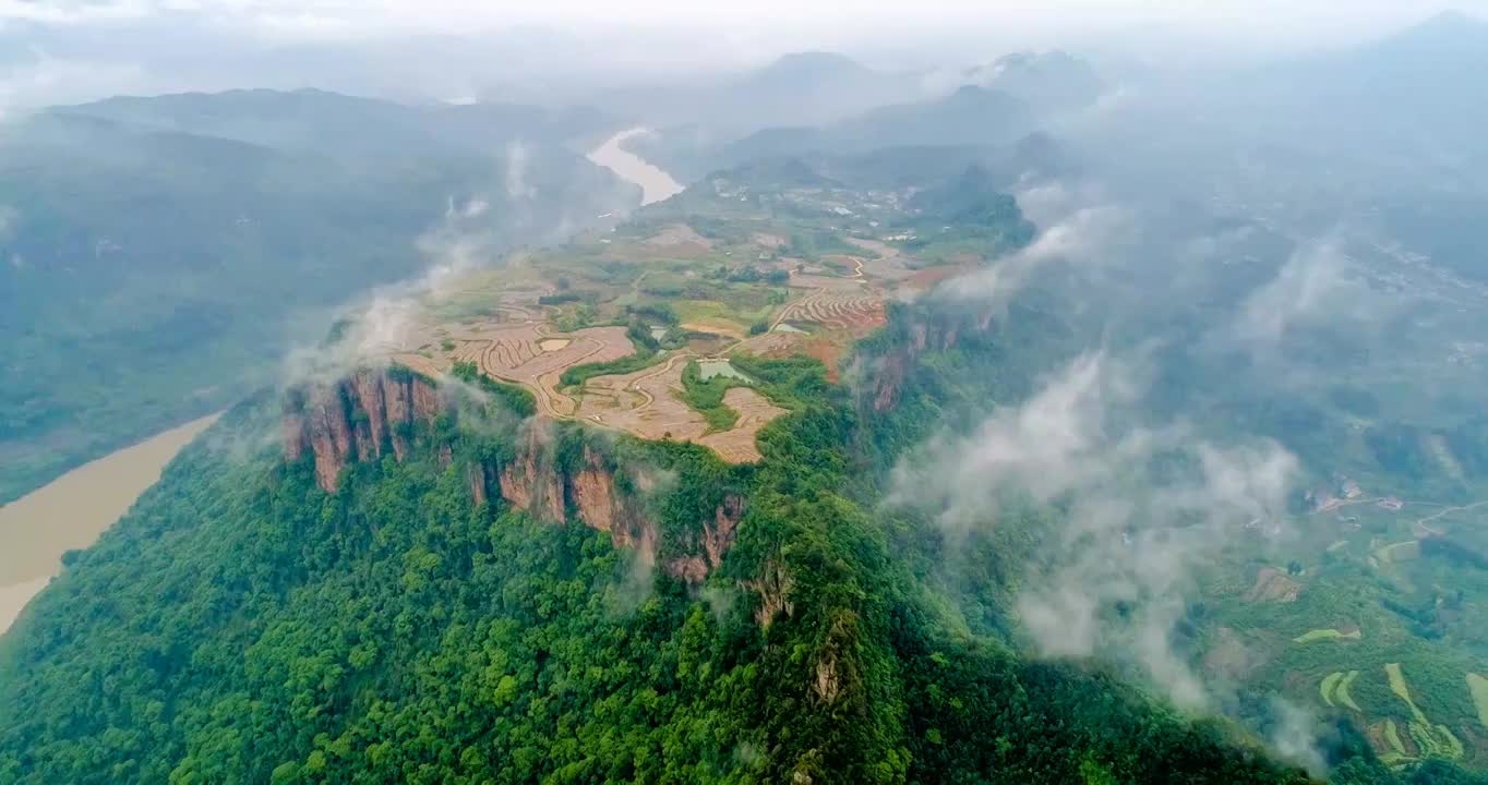 张家界慈利县麻王村景点航拍视频素材