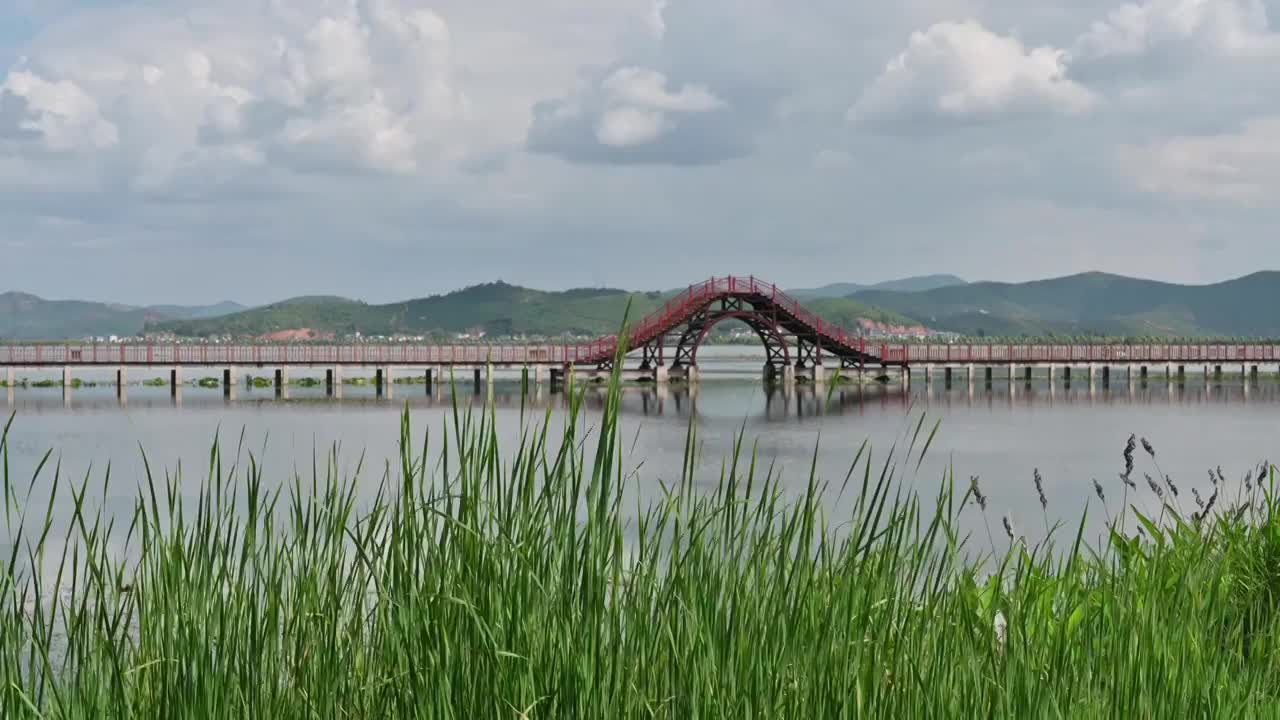 云南省红河州石屏县异龙湖风光视频素材