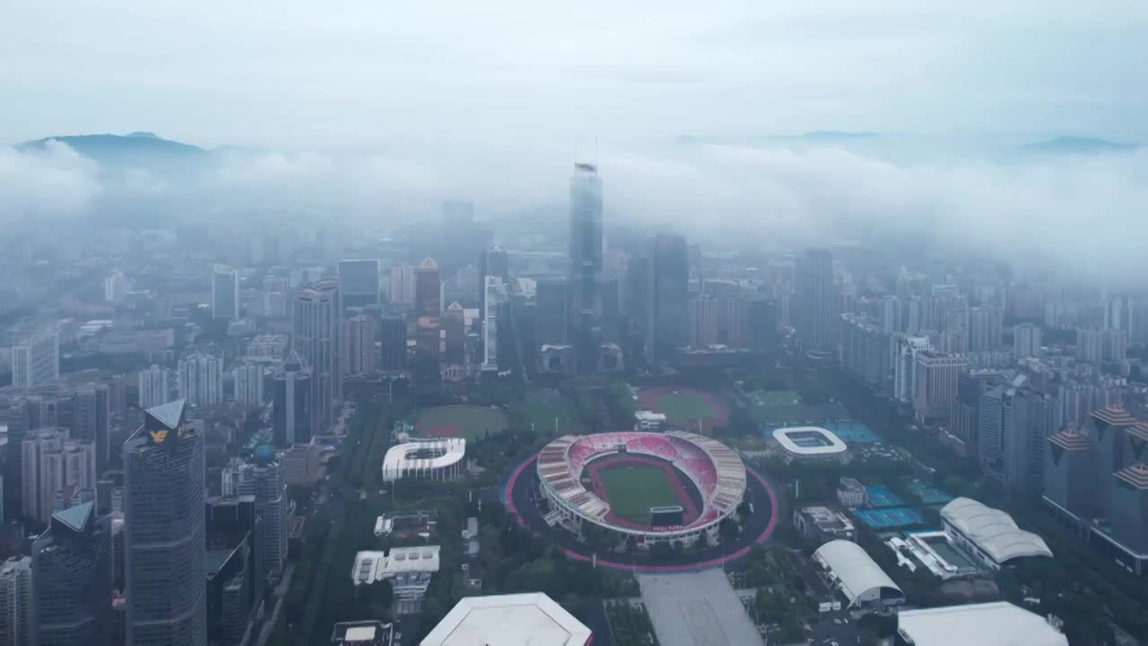 广州平流雾航拍视频（合集）视频素材