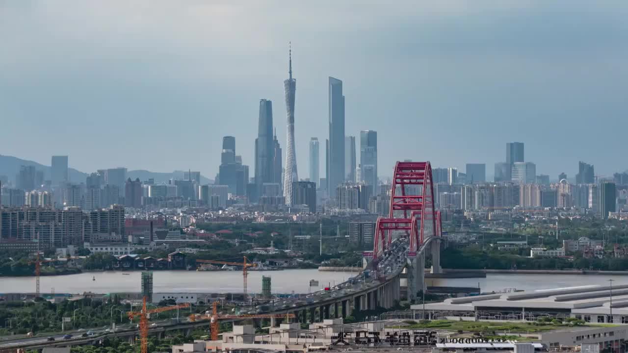 广州蓝天白云延时摄影视频素材