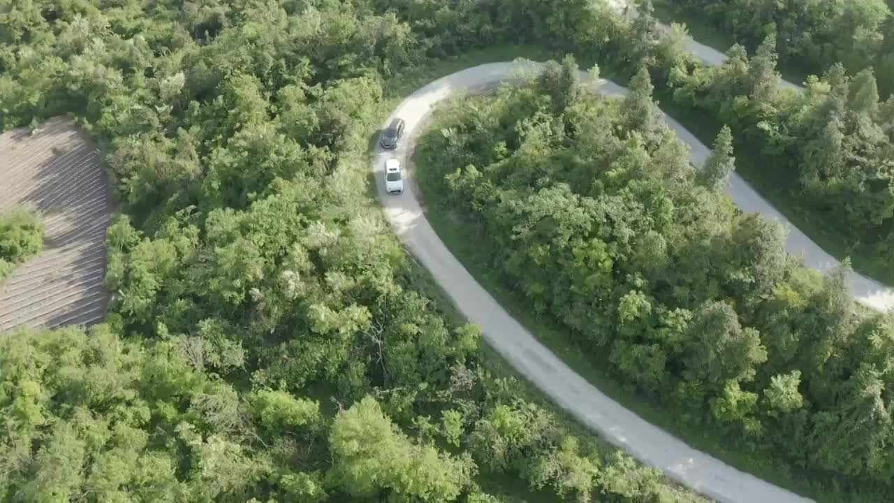 航拍湖南湘西羊峰山盘山公路log素材视频素材