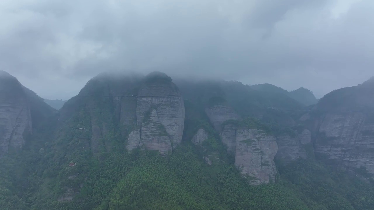 航拍江西赣州小武当山景区视频素材